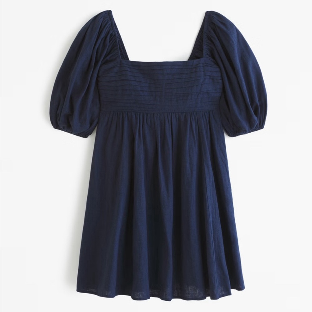 Abercrombie & Fitch Emerson linen blend puff sleeves short dress size Medium